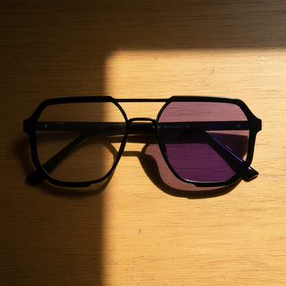 Poppy Purple Photochromic Lens Glasses Lifestyle Shot