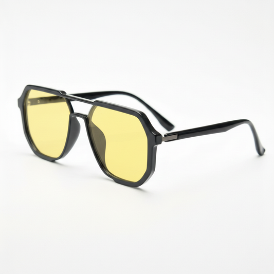 Poppy Yellow Tinted Lens Sunglasses Side View