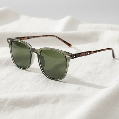 Sherry Green Tinted Lens Sunglasses Lifestyle Shot