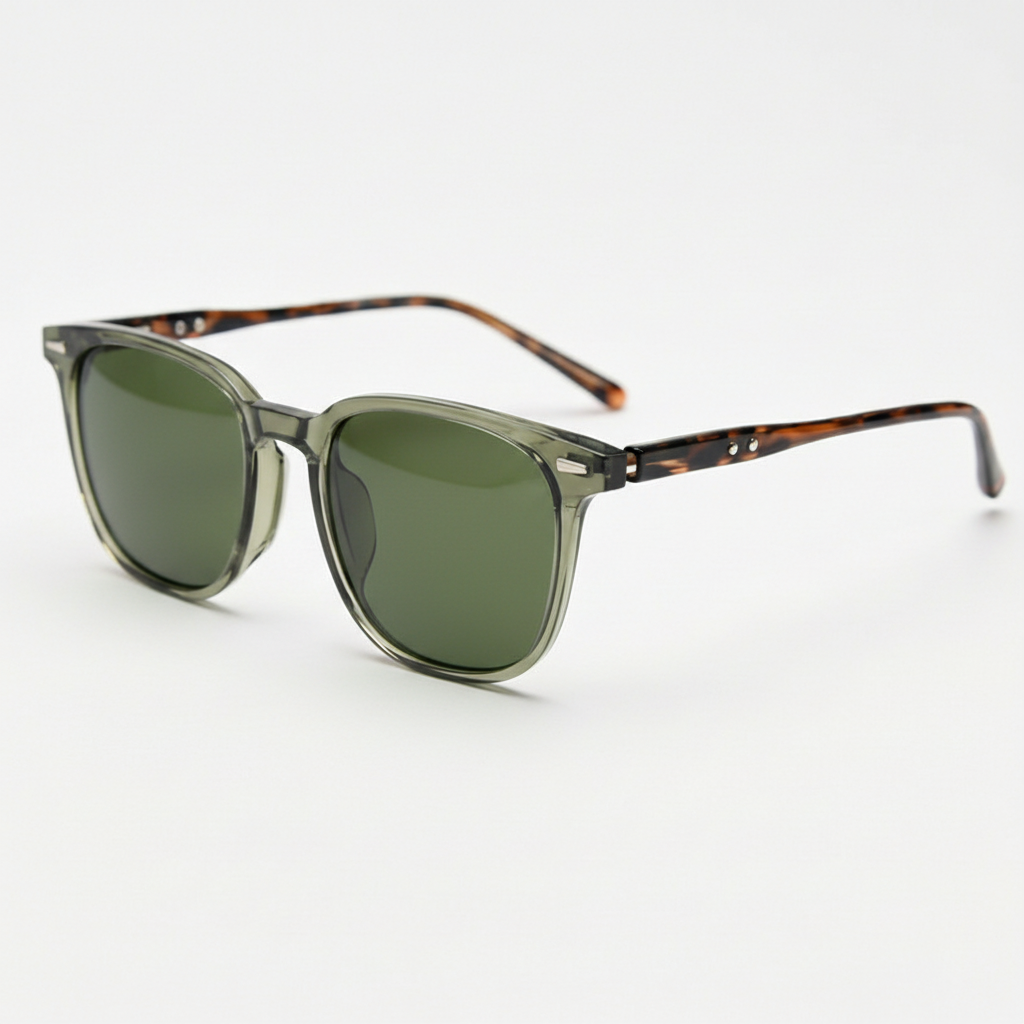 Sherry Green Tinted Lens Sunglasses Side View