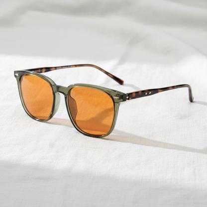 Sherry Orange Tinted Lens Sunglasses Lifestyle Shot