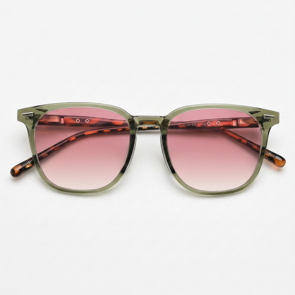 Sherry Pink Gradient Lens Sunglasses Front View