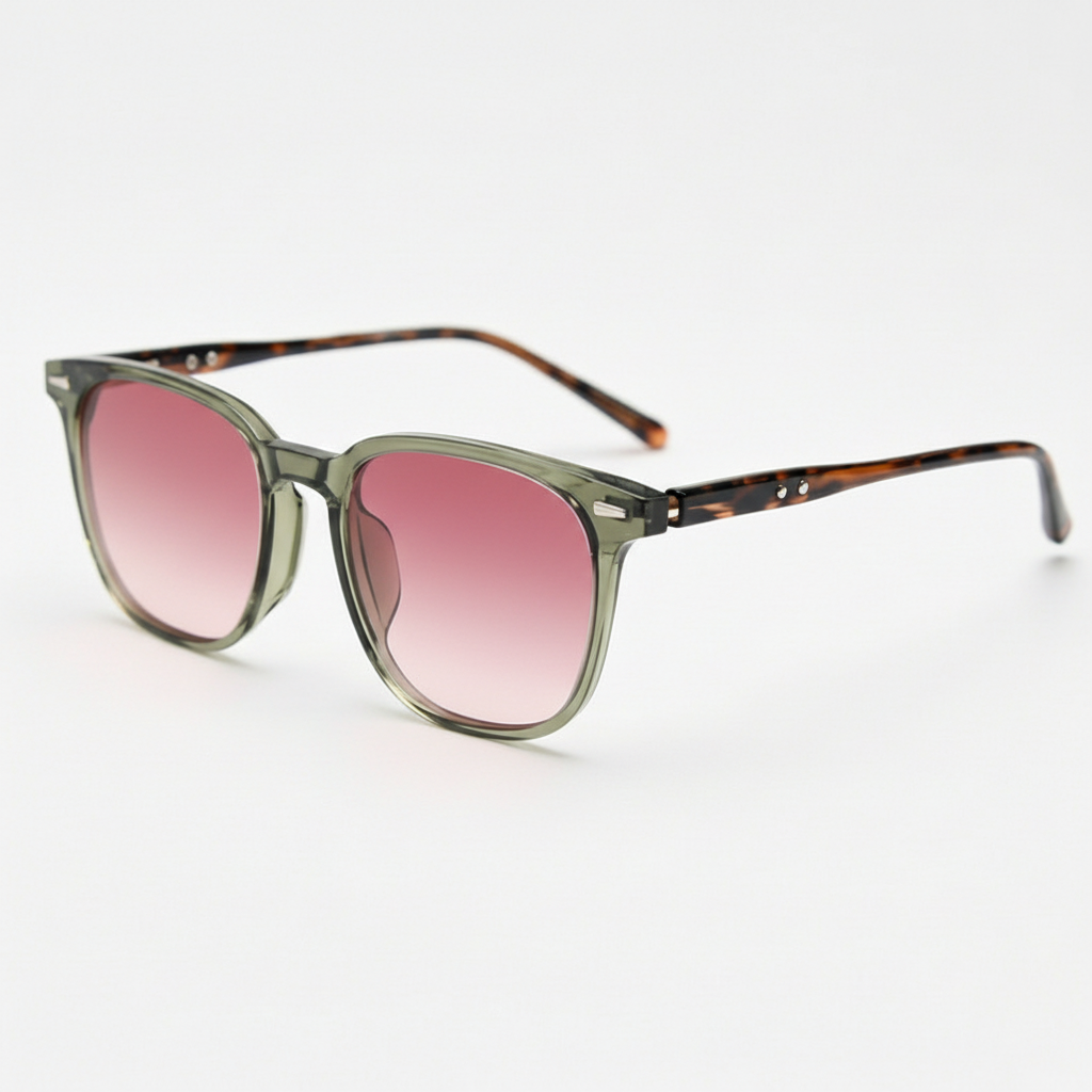 Sherry Pink Gradient Lens Sunglasses Side View