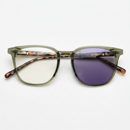 Sherry Purple Photochromic Lens Glasses Front View