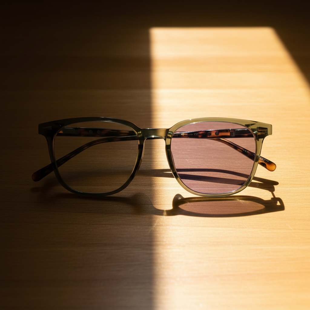 Sherry Purple Photochromic Lens Glasses Lifestyle Shot