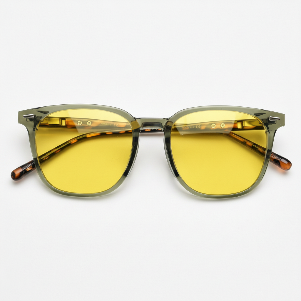 Sherry Yellow Tinted Lens Sunglasses Front View