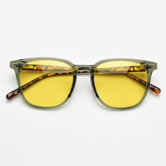 Sherry Yellow Tinted Lens Sunglasses Front View
