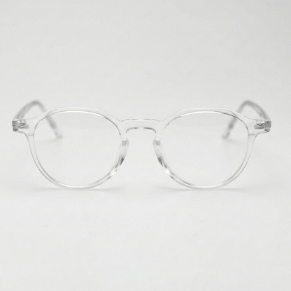 Susan Clear Lens Glasses - Clear Geometric TR90 Frame - Front View