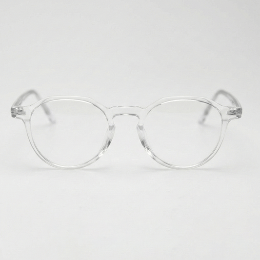 Susan Clear Lens Glasses - Clear Geometric TR90 Frame - Front View