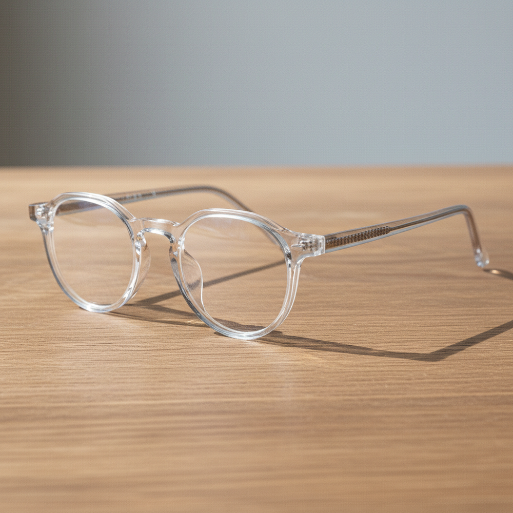 Susan Clear Lens Glasses - Clear Geometric TR90 Frame