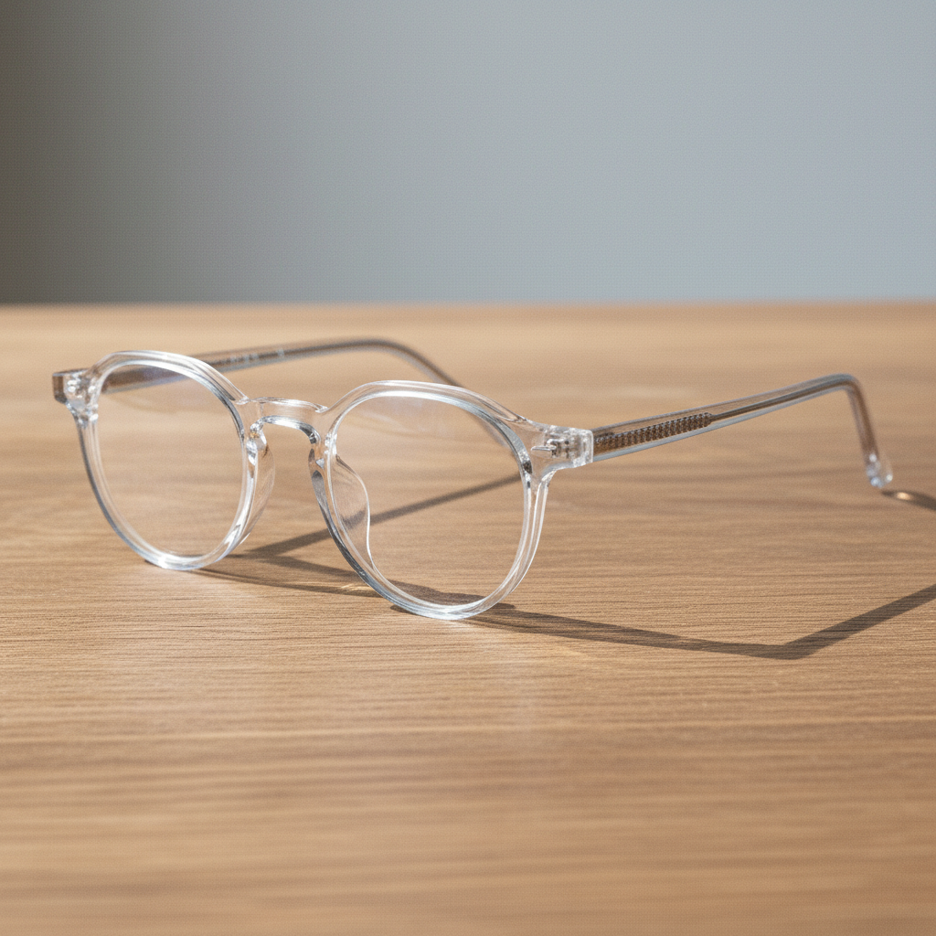 Susan Clear Lens Glasses - Clear Geometric TR90 Frame - Lifestyle Shot