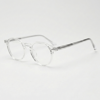 Susan Clear Lens Glasses - Clear Geometric TR90 Frame - Side View