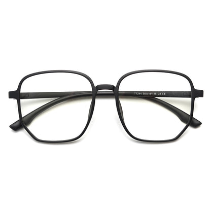 TXOME Winni Tortoise Shell Polygon Big Frame Glasses