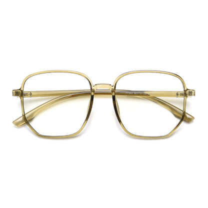 TXOME Winni Tortoise Shell Polygon Big Frame Glasses