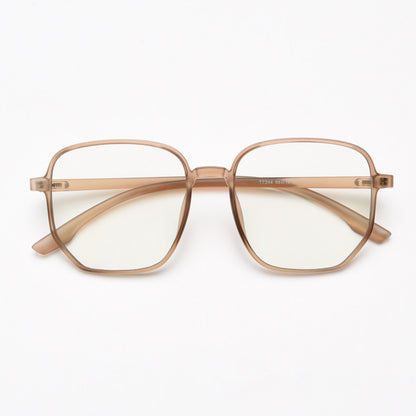 TXOME Winni Tortoise Shell Polygon Big Frame Glasses