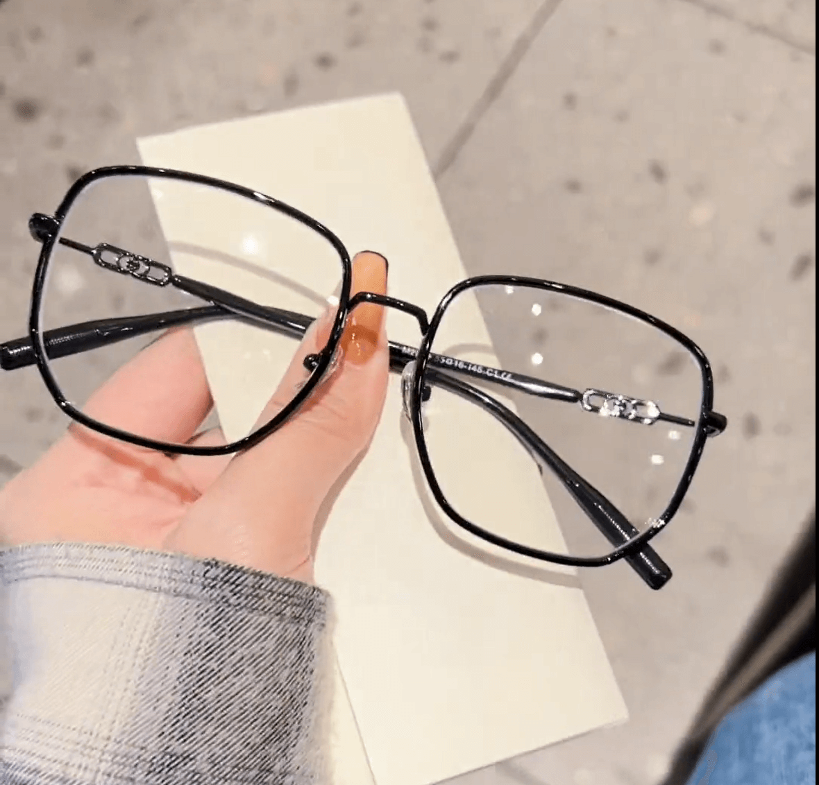 TXOME Claire Bling Big Frame Glasses